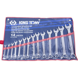 Набор ключей комбинированных, 5/16-1-1/4, 14 предметов, KING TONY