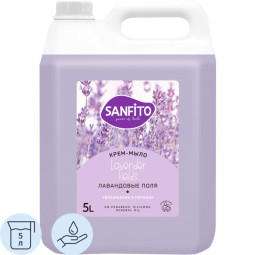 Крем-мыло жидкое SANFITO Sensitive Лавандовые поля 5л