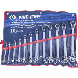 Набор ключей накидных , 6-32 мм, 12 предметов, KING TONY 1712MR