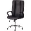 Кресло UT_Easy Chair Boston хром, (черн. подлок), кож/зам, черный, 36-6