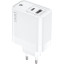 Зарядное устройство сетевое PERO TC15 USB-A QC3.0 + USB-C PD, 65W белый