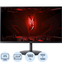 Монитор Acer (UM.QX0EE.315)23,8&#039;&#039;/FHD/IPS/180Hz/250cd/4ms/HDMI/DP