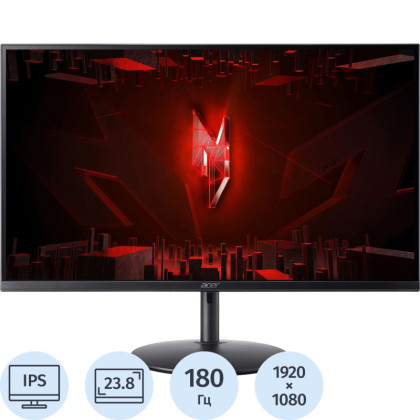 Монитор Acer (UM.QX0EE.315)23,8&#039;&#039;/FHD/IPS/180Hz/250cd/4ms/HDMI/DP