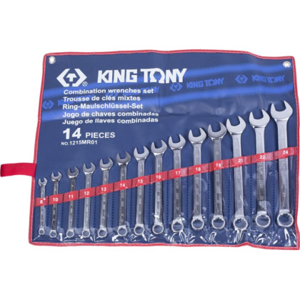 Набор ключей комбинированных, 8-24 мм, 14 предметов, KING TONY