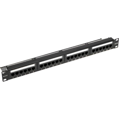 Патч-панель REXANT (02-0031) с кабельн орг.19,1U,24 порта,UTP,RJ-45,CAT5e