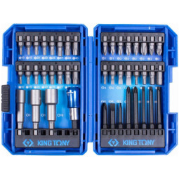 Набор бит 1/4, PH, PZ, Hex, Torx, Slotted, 42 предмета KING TONY 1042CQ