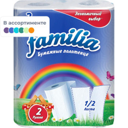 Полотенца бумажные Familia Classic 1/2 листа 2сл 2рул/уп