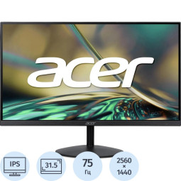 Монитор Acer (UM.JS2CD.A02)31,5/WQHD/IPS/75Hz/300cd/1ms/HDMI/DP