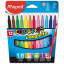 Фломастеры Maped COLOR&#039;PEPS LONG LIFE,3хгр.пиш.узел,смываем,12цв/наб,845020