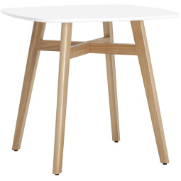 Стол обеденный SG_Target 80x80 белый ножки массив бука