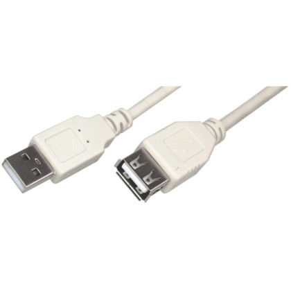 Удлинитель USB 2.0 AM/AF, 1.8 м, Rexant, сер, 18-1114