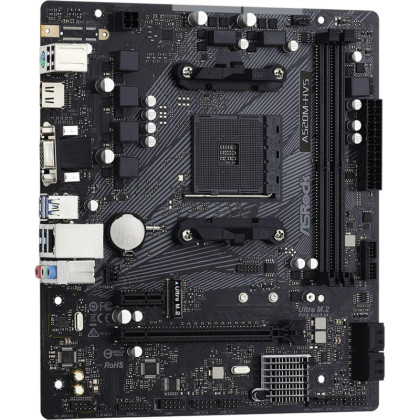 Материнская плата ASROCK A520M-HVS, AM4, A520, 2xDDR4, D-Sub+HDMI
