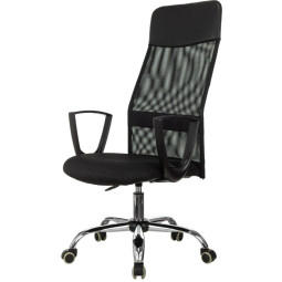 Кресло VB_EChair-510 TW сетка/ткань черный хром