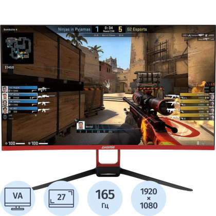 Монитор Digma 27 Gaming (DM-MONG2710) VA/FHD/165Hz/300cd