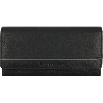 Кошелек жен BUGATTI Banda,защ RFID,чер,кож коз/полиэ,18,5х2,5х9,5, 49133501