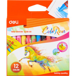 Мелки восковые Deli EC20800 ColoRun 12цв/наб