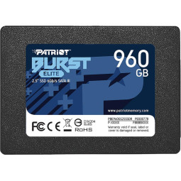 SSD накопитель Patriot Burst Elite 2.5 SATA 960Gb (PBE960GS25SSDR)