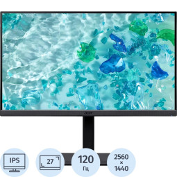 Монитор Acer Vero (UM.HB7CD.G04)27/WQHD/IPS/120Hz/350cd/4ms/HDMI/DP