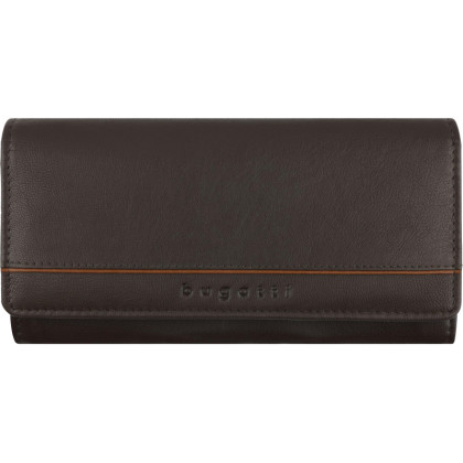 Кошелек жен BUGATTI Banda,защ RFID корич козы/полиэ 18,5х2,5х9,5, 49133502