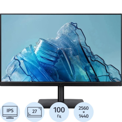 Монитор Acer Vero (UM.HV7CD.E01)27/WQHD/IPS/100Hz/350cd/4ms/HDMI/DP