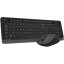 Набор клавиатура+мышь A4Tech Fstyler (FG1012 BLACK) клав:черн/сер мышь:черн