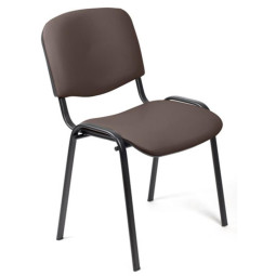 Стул UP_EChair Rio(ИЗО) чёрн, к/з коричневый Z10