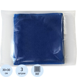 Салфетки хозяйственные микрофибра 220г/м2 30х30см 3шт/уп ТЯ
