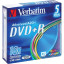 Носители информации DVD+R, 16x, Verbatim Colour, Slim/5, 43556