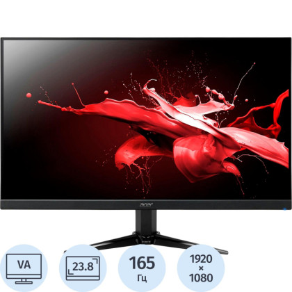 Монитор Acer QG241YP(UM.QQ1EE.P01)23,8/VA/FHD/165Hz/HDMI/1ms/250cd/HDMI/DP