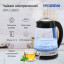 Чайник Hyundai HYK-G3803 1.7л. 2200Вт черный/серебристый (стекло)