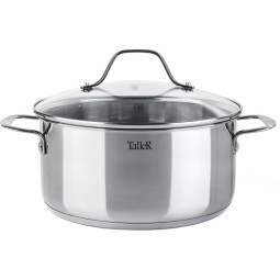 Кастрюля с крышкой TalleR, нерж. сталь, d=24см, 5,0л (TR-11084)