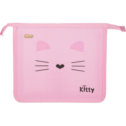 Папка для тетрадей Комус Класс Kitty А5 на молнии, пластик, ПТ-713