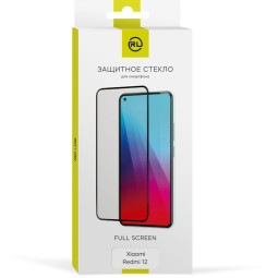 Защитное стекло Red Line Xiaomi Redmi 12 FULL GLUE черный