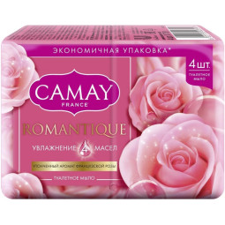 Мыло туалетное CAMAY романтик 75г, 4шт/уп
