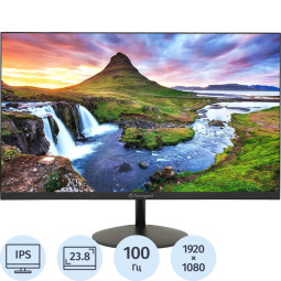 Монитор Aopen (UM.QS2EE.E18)23.8/FHD/IPS/100Hz/250cd/1ms/VGA/HDMI