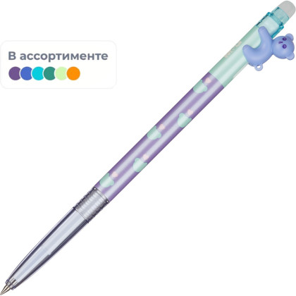 Ручка гелевая автоматическая M&amp;G AdorablePet стир.чер в асс AKPH9572D20496C