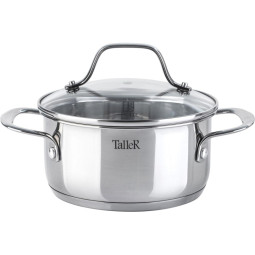 Кастрюля с крышкой TalleR, нерж. сталь, d=18см, 2,0л (TR-11082)
