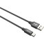 Кабель USB PERO DC-02 Type-C, 3А, 1м, черный