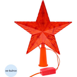 Верхушка на елку. Красная Звезда,15х15 см, 10 LED,1 режим, красный НВУ-0007