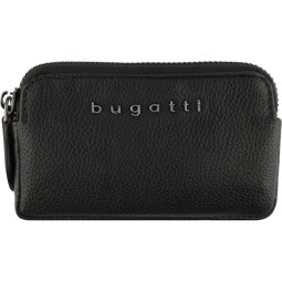 Ключница BUGATTI Bella, черн, воловья кожа/полиэстер, 12х1,5х7 см, 49482001