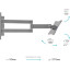 Кронштейн Arm Media LCD-7101, TV 10-28, настенный, наклонно-поворотный, сер