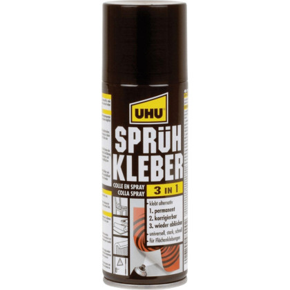 Клей -спрей универсальный UHU SPRUHKLEBER 3 в 1 200мл (48900)