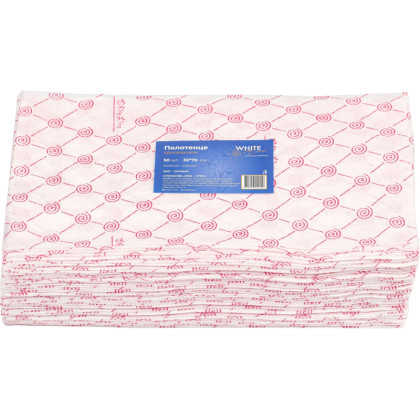 Салфетка спанлейс 35x70 см, розовый, пл.50, 50шт/уп, 10263