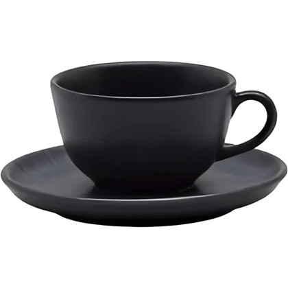 Чайная пара FLAT Shape ONIX (чаш 200мл, блюдц14см) Oxford 136391, AO04-1C05