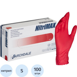 Перчатки нитрил. н/с. н/о , красные 756 NitriMax (S) 50п/уп, 4гр