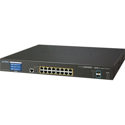 Коммутатор Planet L2+/L4 16-Port 10/100/1000T 75W (GS-5220-16UP2XVR)