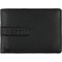 Портмоне BUGATTI Bomba, защ RFID,черн, кожа козы/полиэс, 12,5х2х9, 49135201