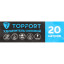 Удлинитель Topfort бублик ПВС 2х0,75 кв.мм 20м 6А 1 гнездо б/з.,с/заг.,IP44