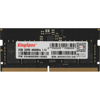 Модуль памяти Kingspec DDR5 SO-DIMM 8GB 4800MHz CL40(KS4800D5N11008G)