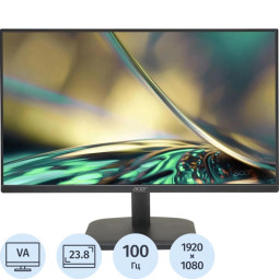 Монитор ACER EK241YHbi 23.8/FHD/VA/75Hz/250cd/1ms/HDMI/VGA